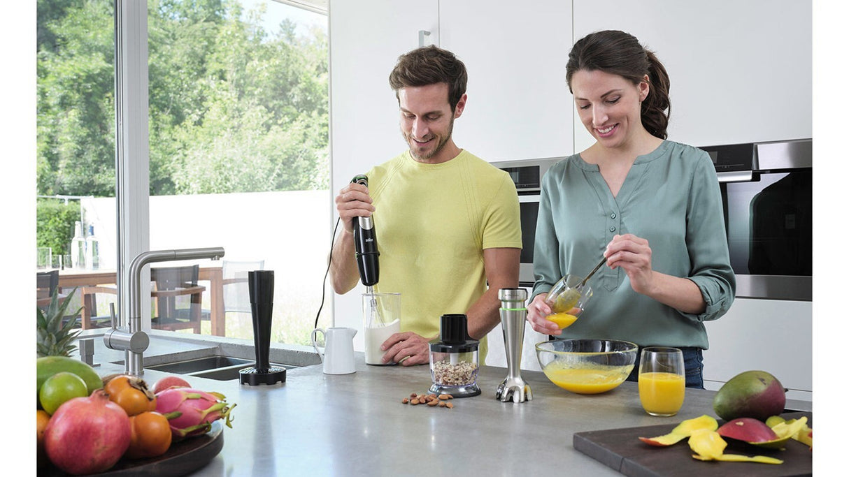 Braun MultiQuick 9 MQ 9147X 0,6 L Nedsænkning blender 1200 W Sort, Rustfrit stål