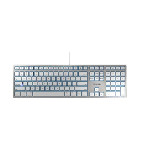 CHERRY KC 6000 SLIM FOR MAC tastatur Kontor USB QWERTY Nordisk Sølv