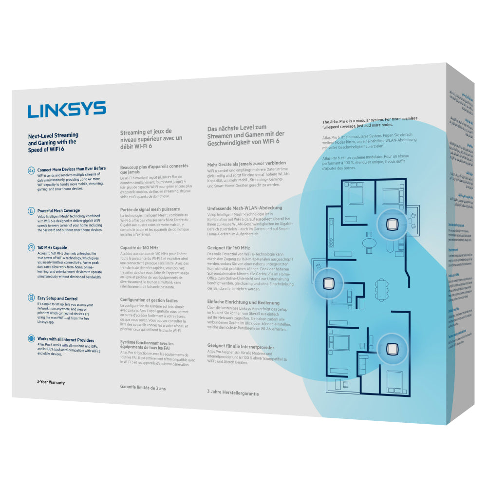 Linksys AX5400 WiFi 6 Dual‑Band Mesh-system til hele hjemmet, 2-pak
