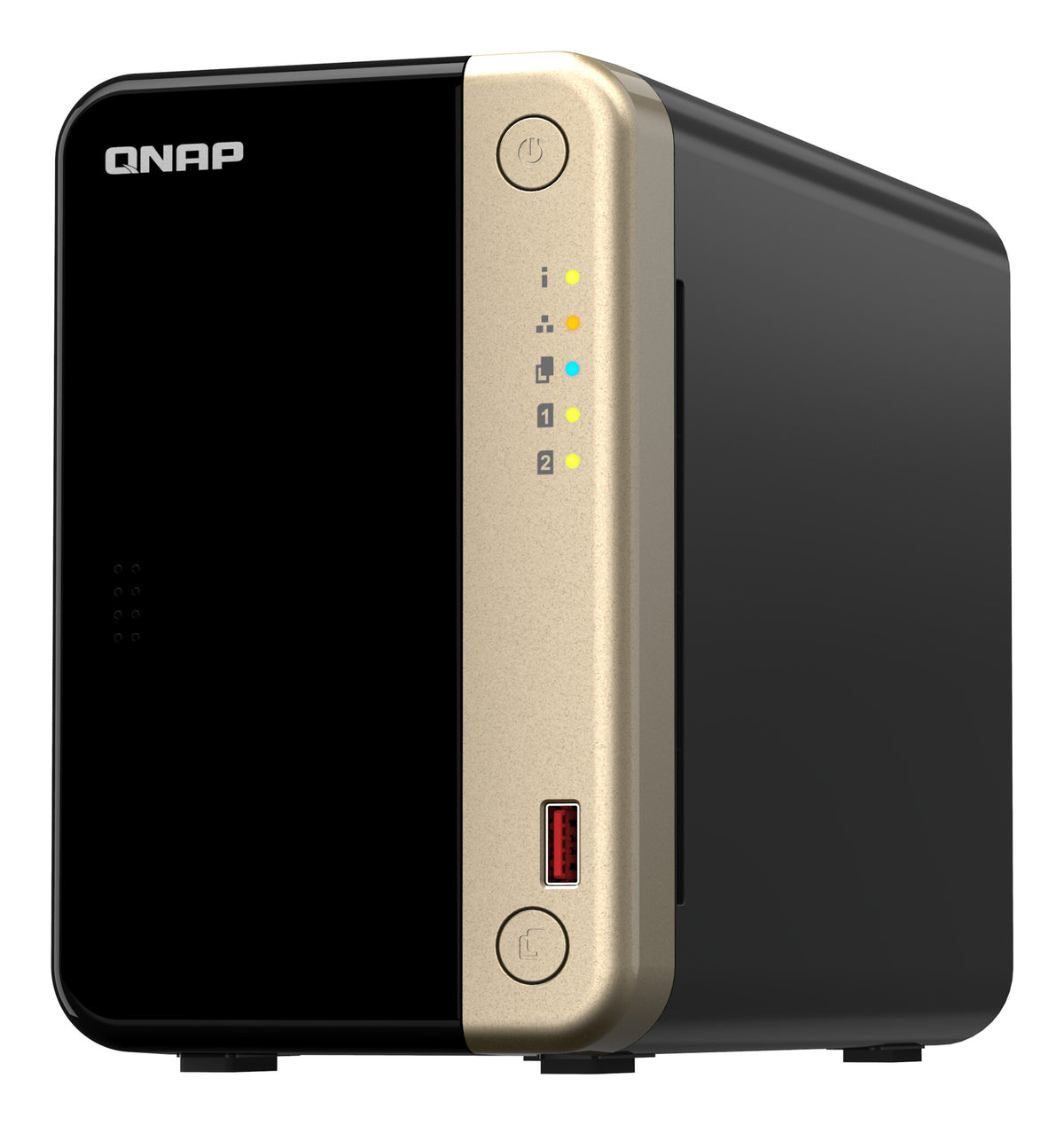 QNAP TS-264 NAS Tower Intel(R) Celeron(R) N5095 8 GB 0 TB QNAP QTS Black, Gold