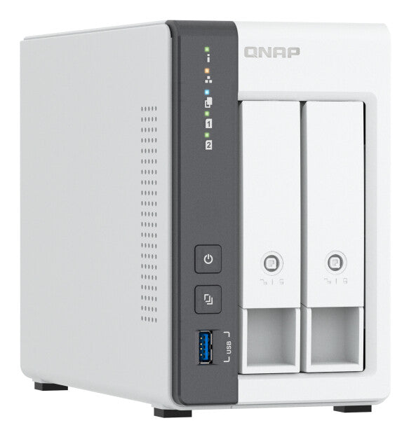 QNAP TS-216G NAS & lagringsserver Tower Cortex-A Cortex-A55 4 GB 0 TB Hvid