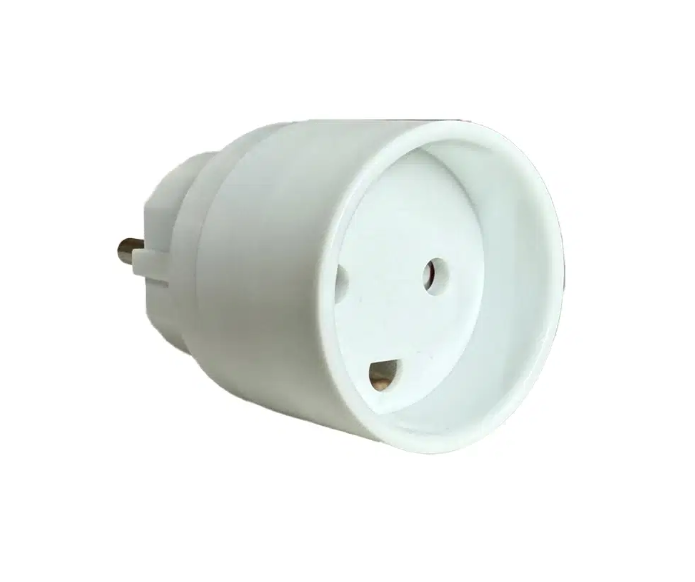 E-LINE Adapter fra Schuko/Pind-jord til DK m/j