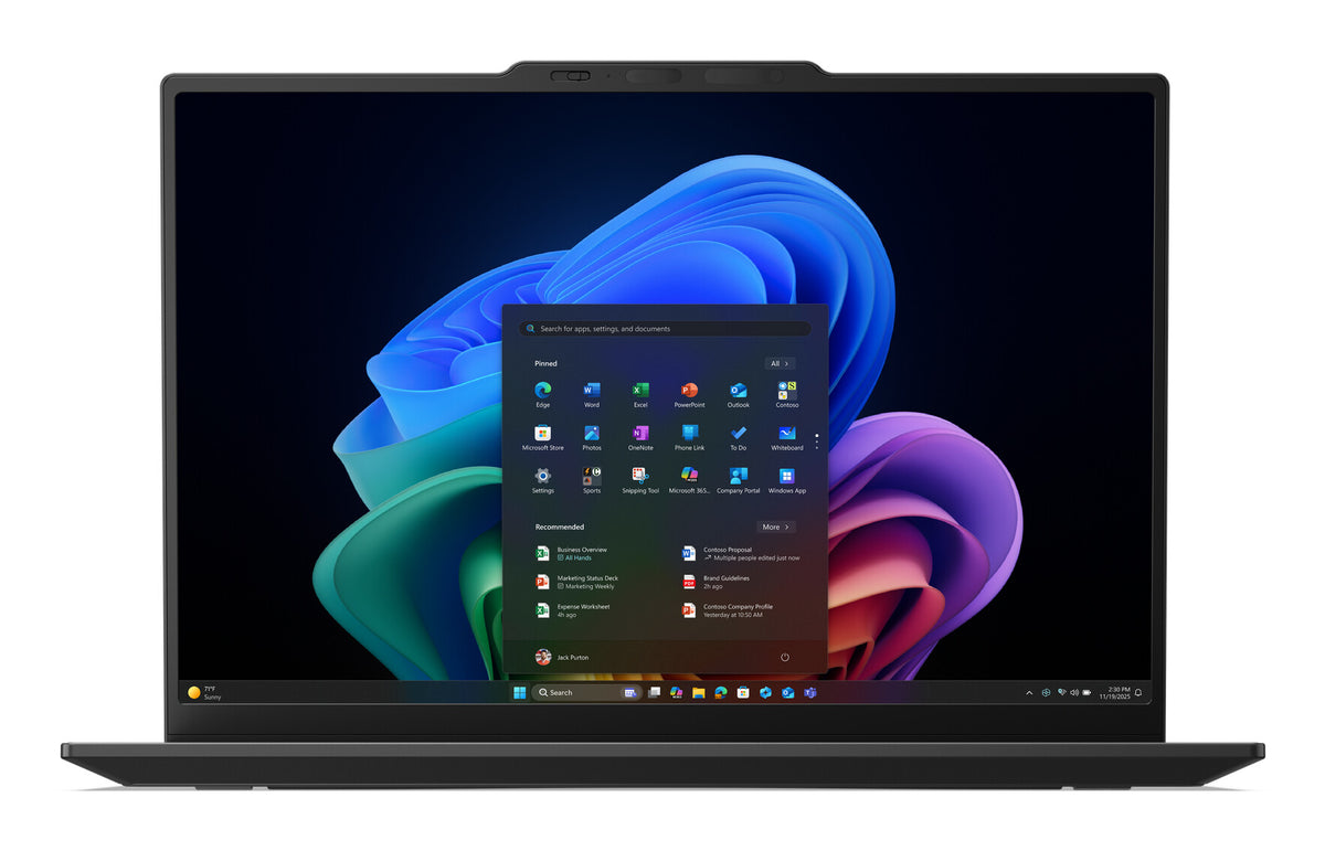 Lenovo ThinkPad X1 Carbon Gen 14 Aura Edition Copilot+ PC Intel Core Ultra 5 335 Laptop 35,6 cm (14") 2.8K 32 GB LPDDR5x-SDRAM 512 GB SSD Wi-Fi 7 (802.11be) Windows 11 Pro Sort US engelsk
