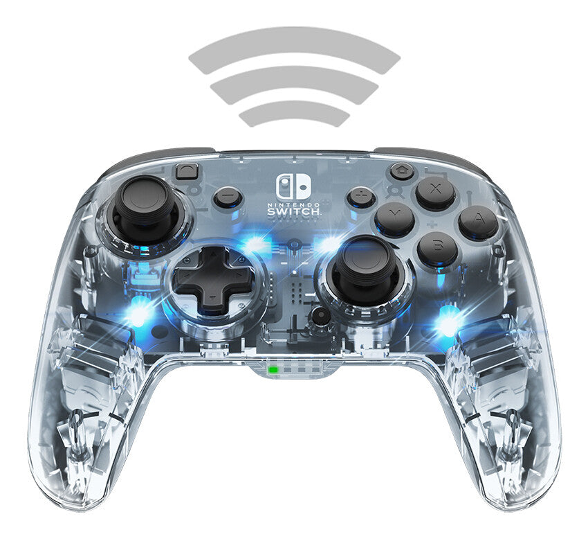 PDP Afterglow Sort, Transparent Gamepad Analog/digital Nintendo Switch, Nintendo Switch Lite, Nintendo Switch OLED