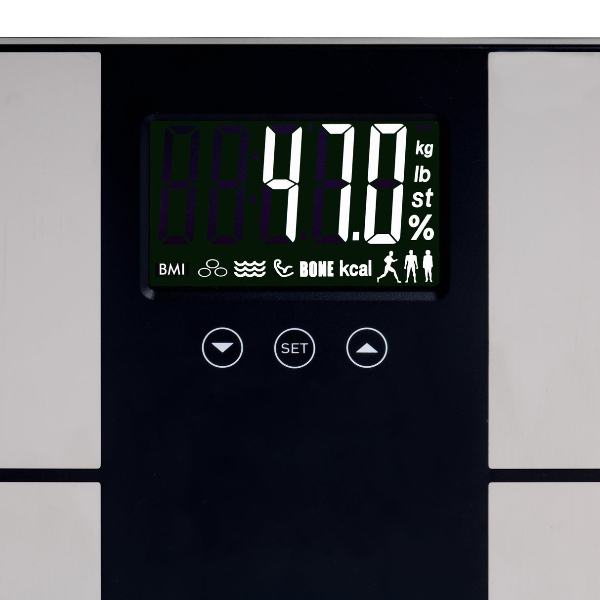 Adler AD 8165 badevægt Rektandel Sort, Grå Elektronisk personlig vægt