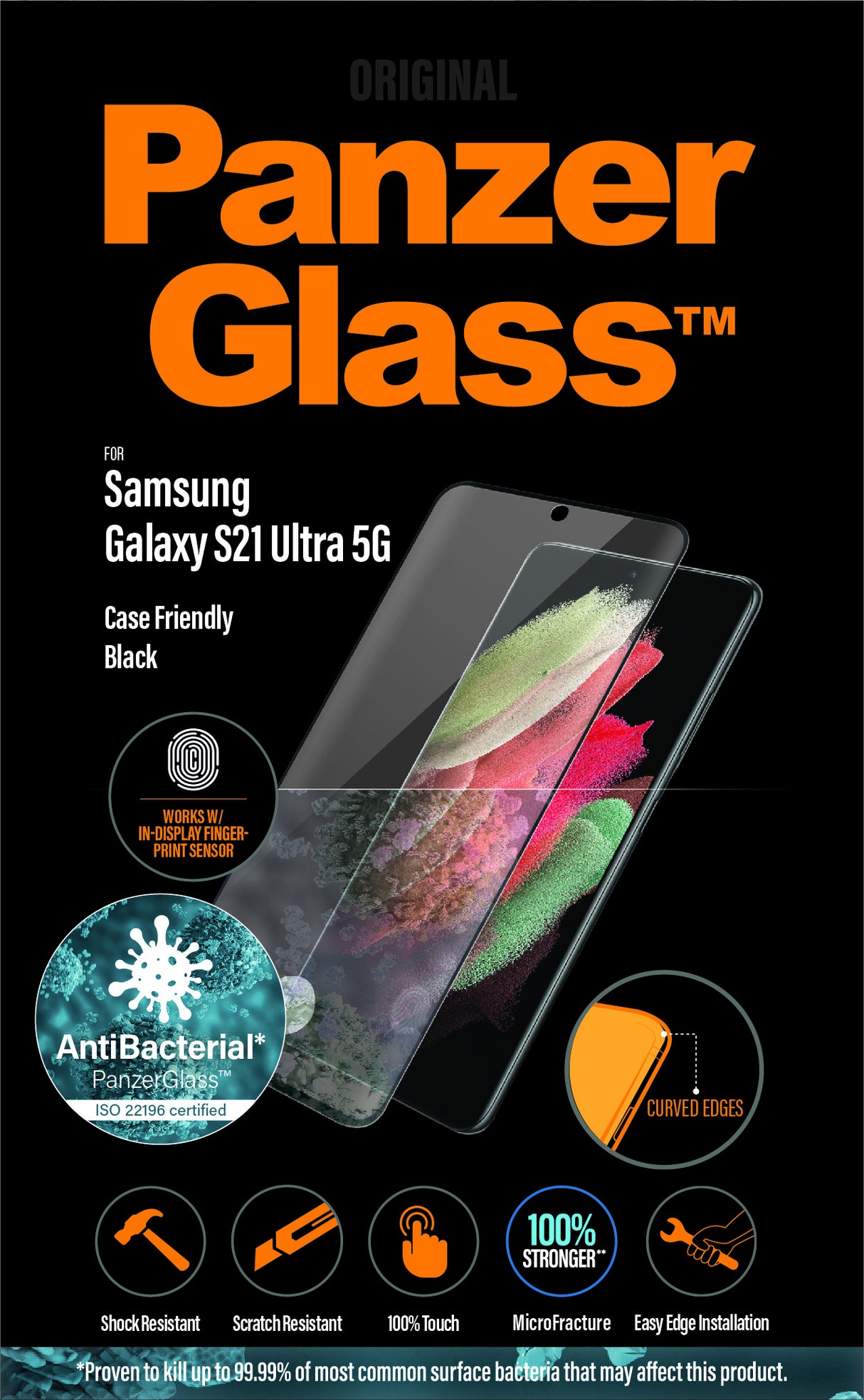 PanzerGlass Galaxy S21 Ultra FP (CF), Black AB