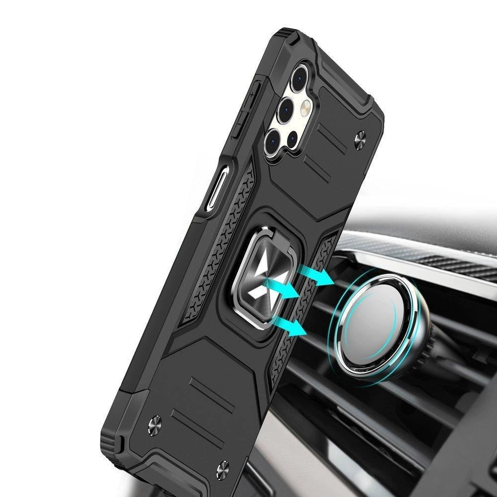 Wozinsky Ring Armor Tough Hybrid Case Cover + Magnetisk Mount til Samsung Galaxy A13 5G sort