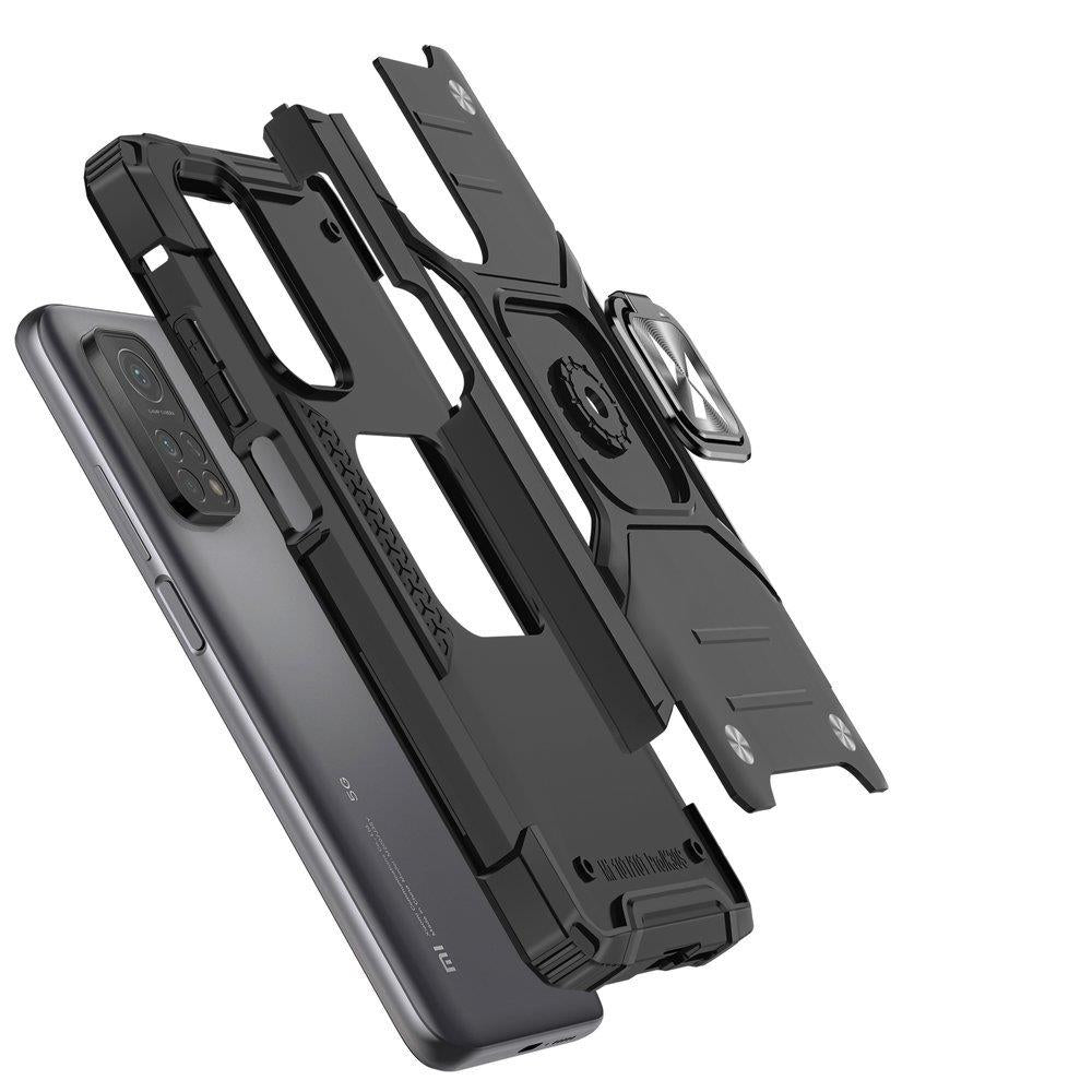 Wozinsky Ring Armor robust hybrid case cover + magnetisk holder til Samsung Galaxy A03s sort