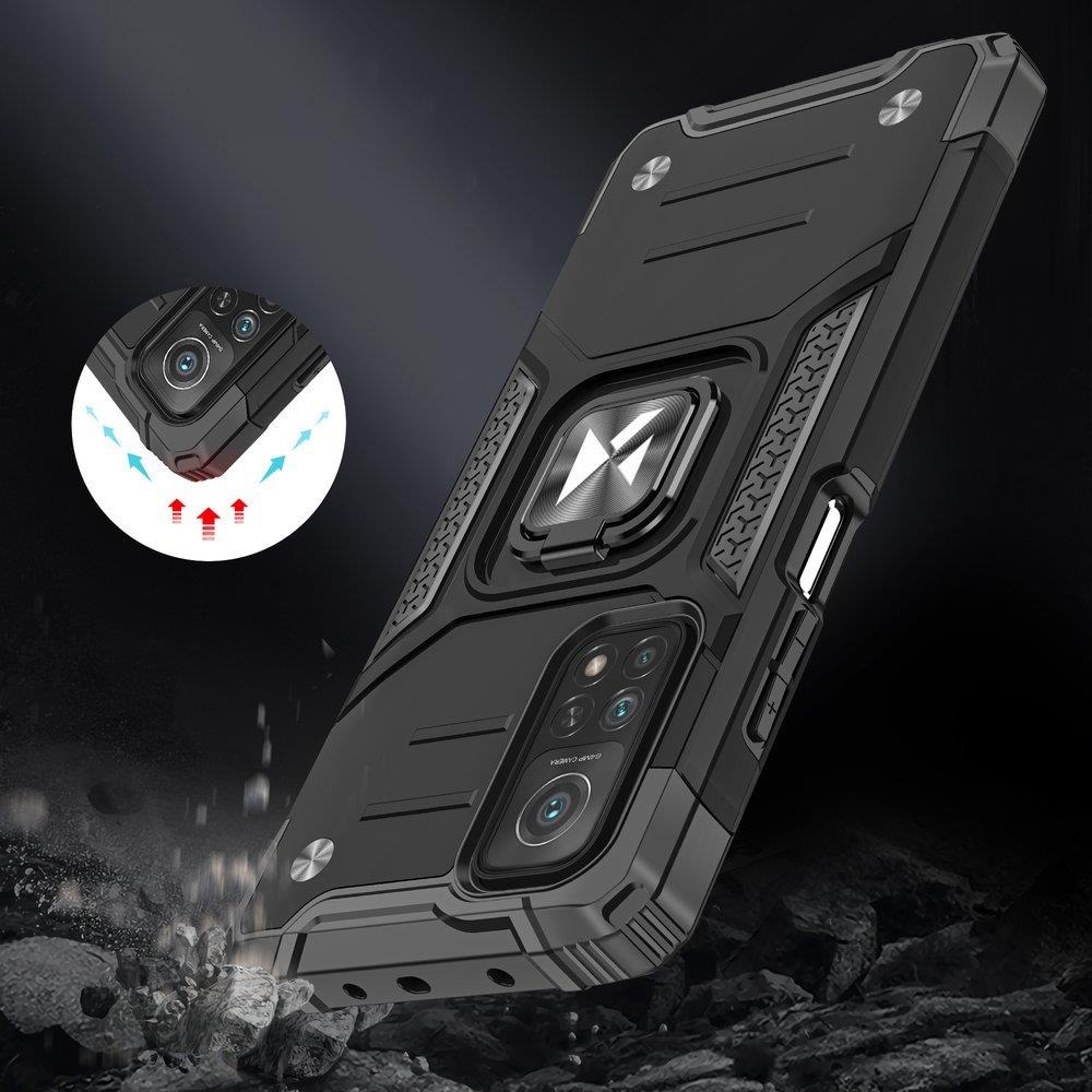 Wozinsky Ring Armor robust hybrid case cover + magnetisk holder til Samsung Galaxy A03s sort