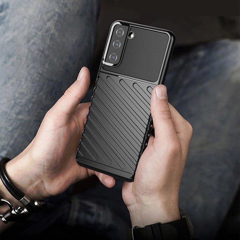Thunder Case fleksible pansrede cover til Samsung Galaxy S22 + (S22 Plus) blå