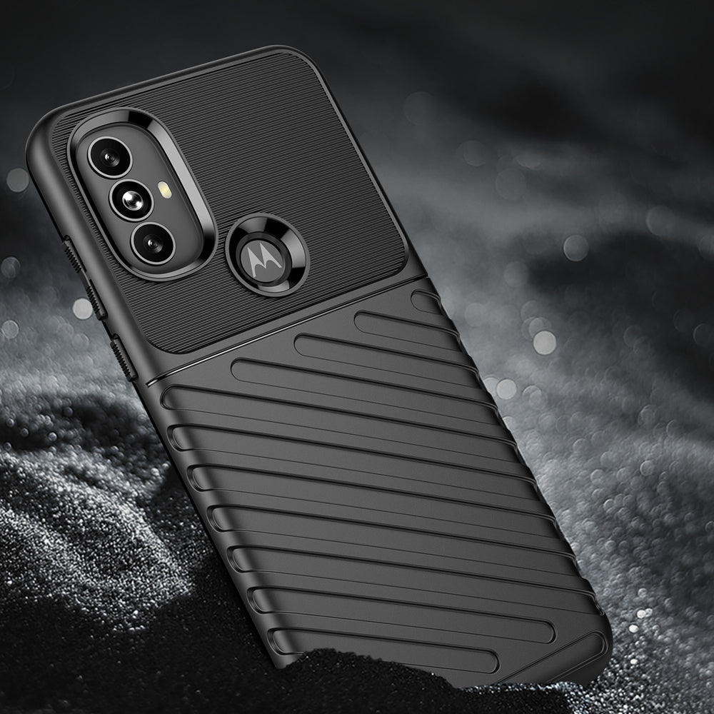 Thunder Case fleksibelt pansret cover til Motorola Moto G Power 2022 sort
