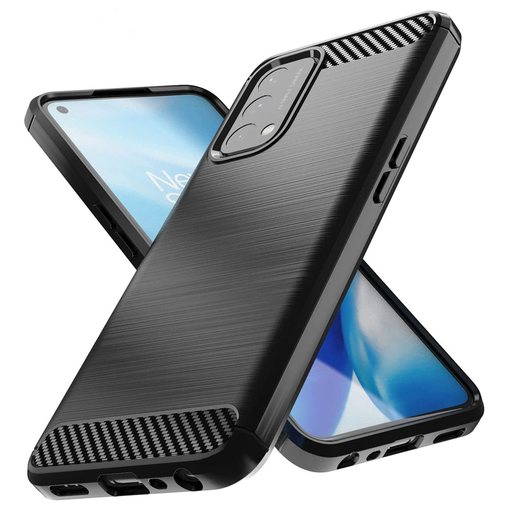 Carbon Case Fleksibel omslag til OnePlus Nord N200 5G sort