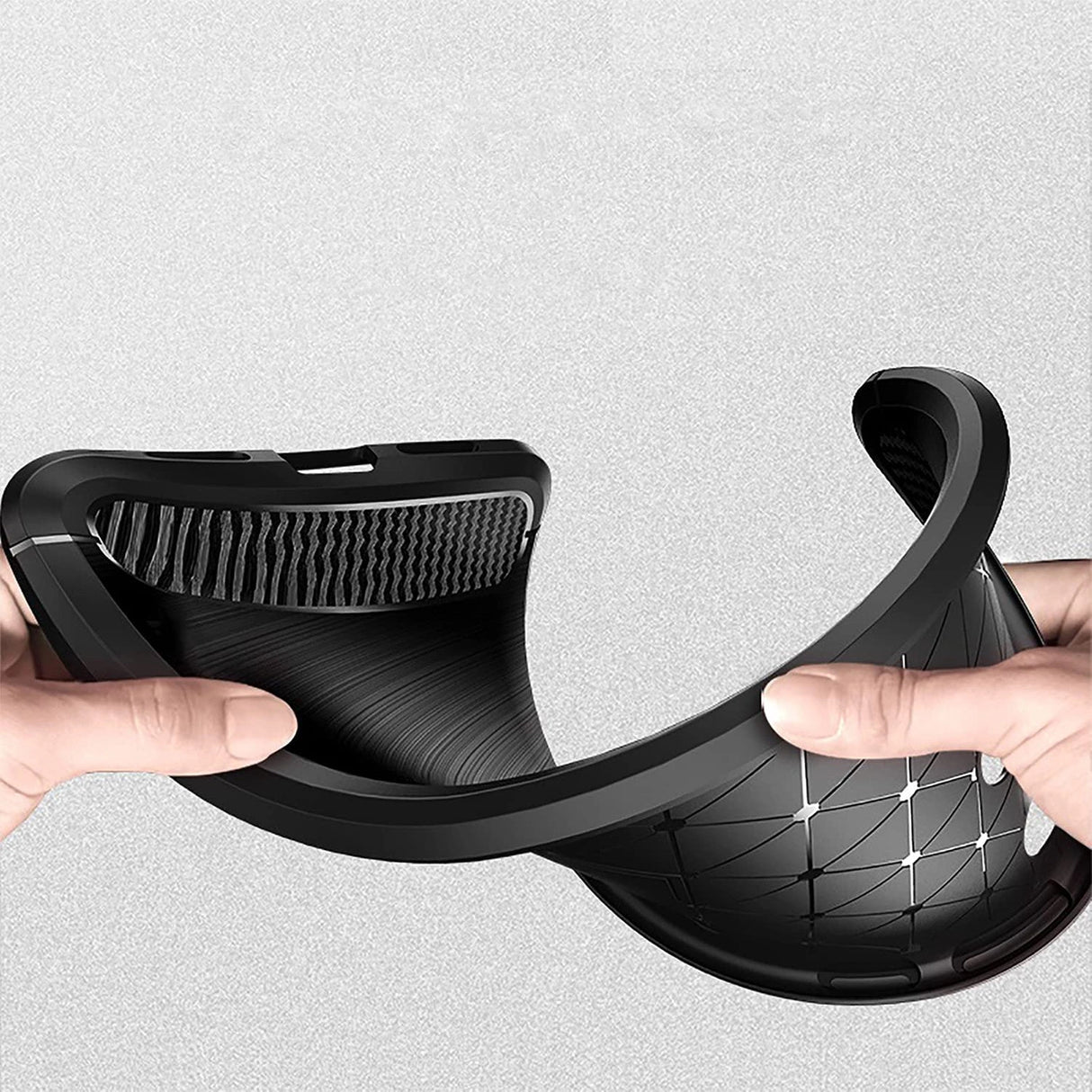 Carbon Case Fleksibel cover til OnePlus Nord N200 5G sort