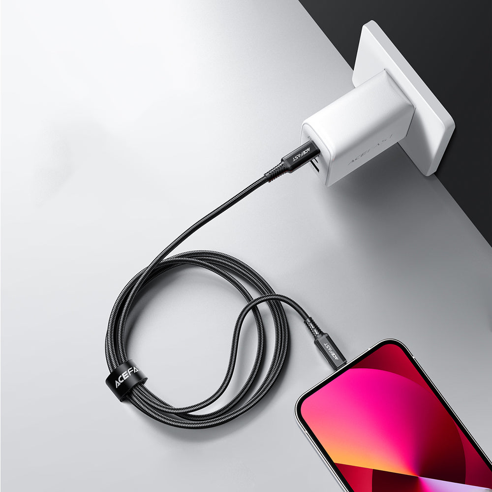 Acefast C4-01 Lightning - USB-C PD cable 30W 3A 480Mb/s 1.8m - black