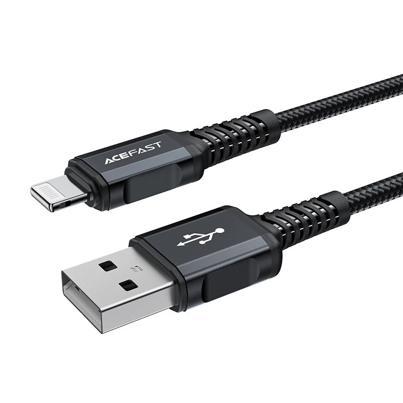 Acefast MFI USB - Lightning kabel 1,8 m, 2,4 A sort (C4-02 A sort)