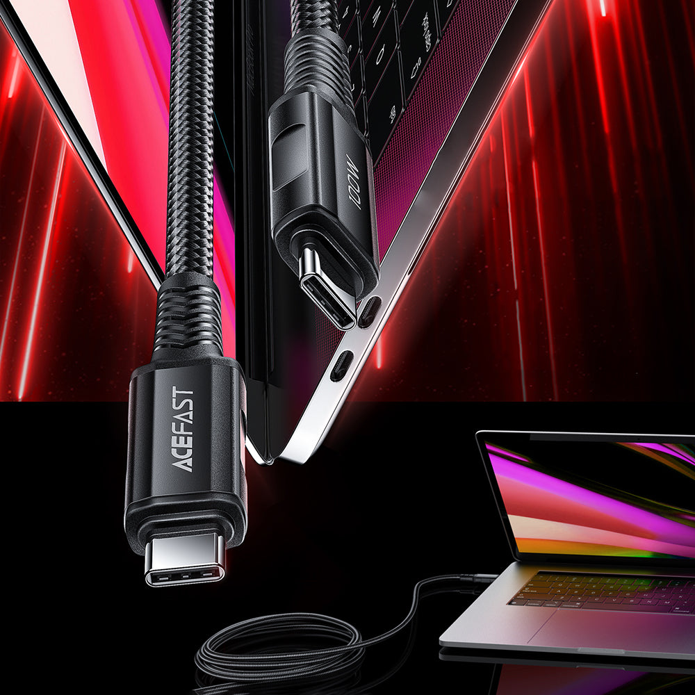 Acefast C4-03 Black USB-C - USB-C PD QC cable 100W 5A 480Mb/s 2m - black