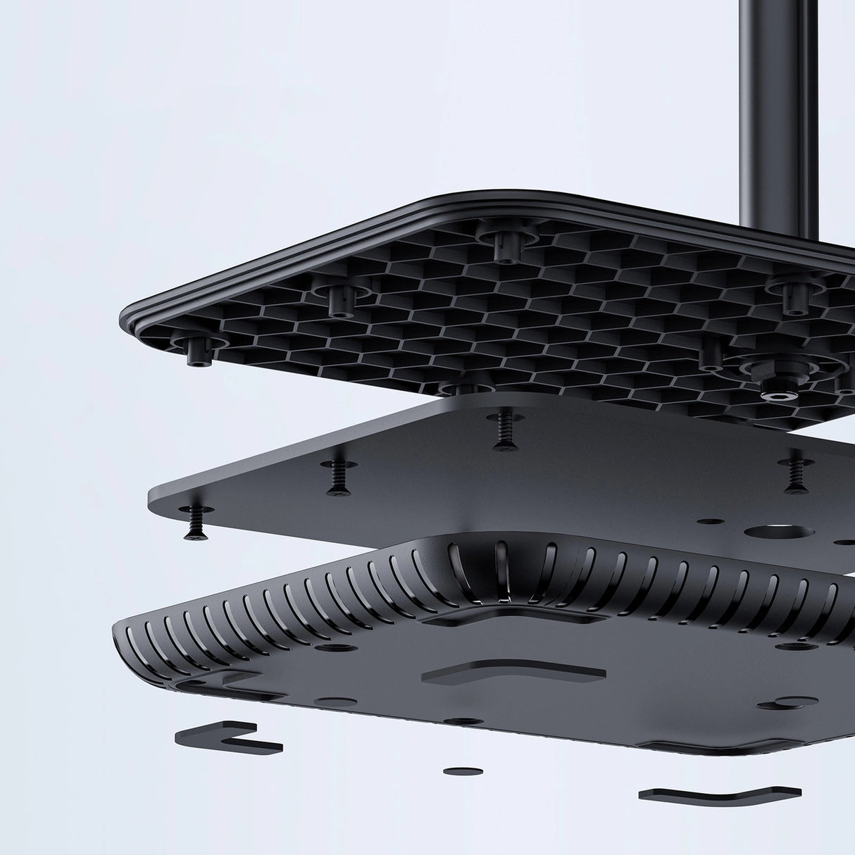 Acefast teleskopisk telefon- og tabletholder (135-230 mm bred) til skrivebordet 360° sort (E4 sort)