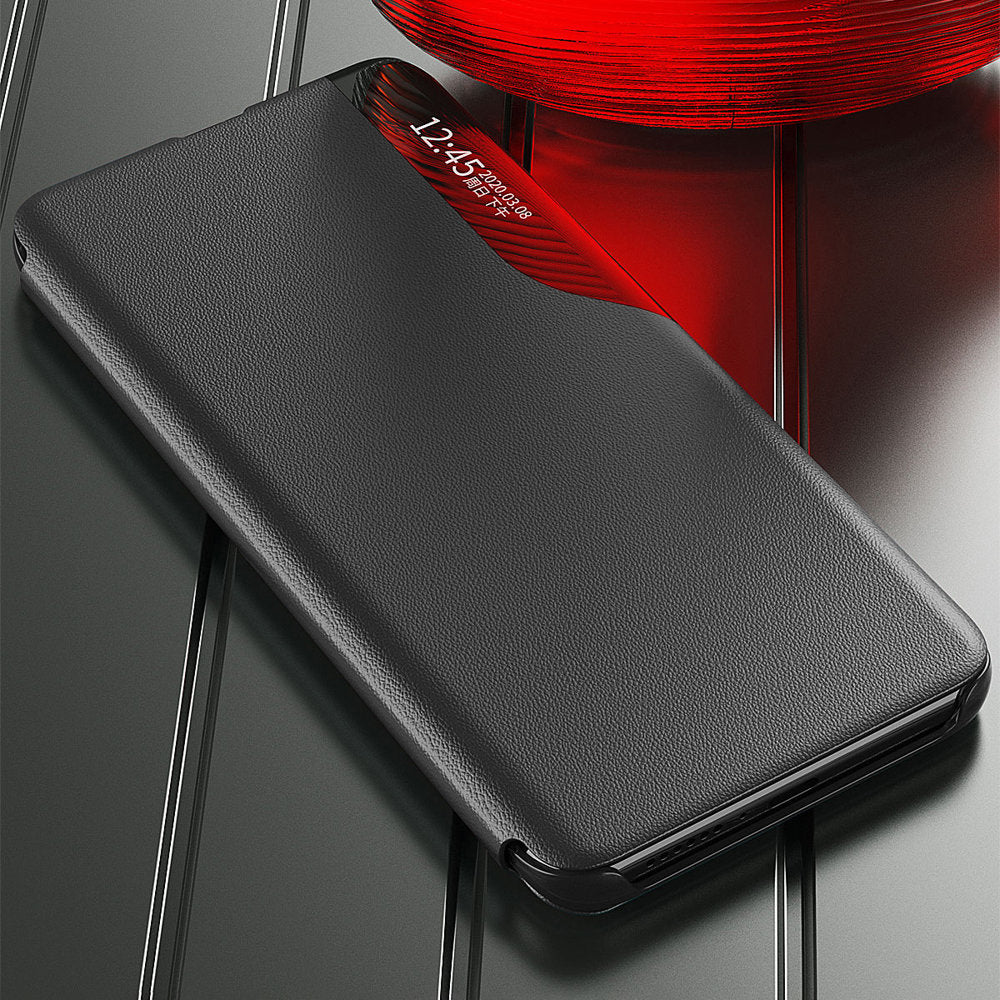Eco Leather View Case elegant kuffert med flip cover og standfunktion Xiaomi Redmi Note 11 Pro+ 5G (Kina) / 11 Pro 5G (Kina) / Mi11i HyperCharge / Poco X4 NFC 5G rød