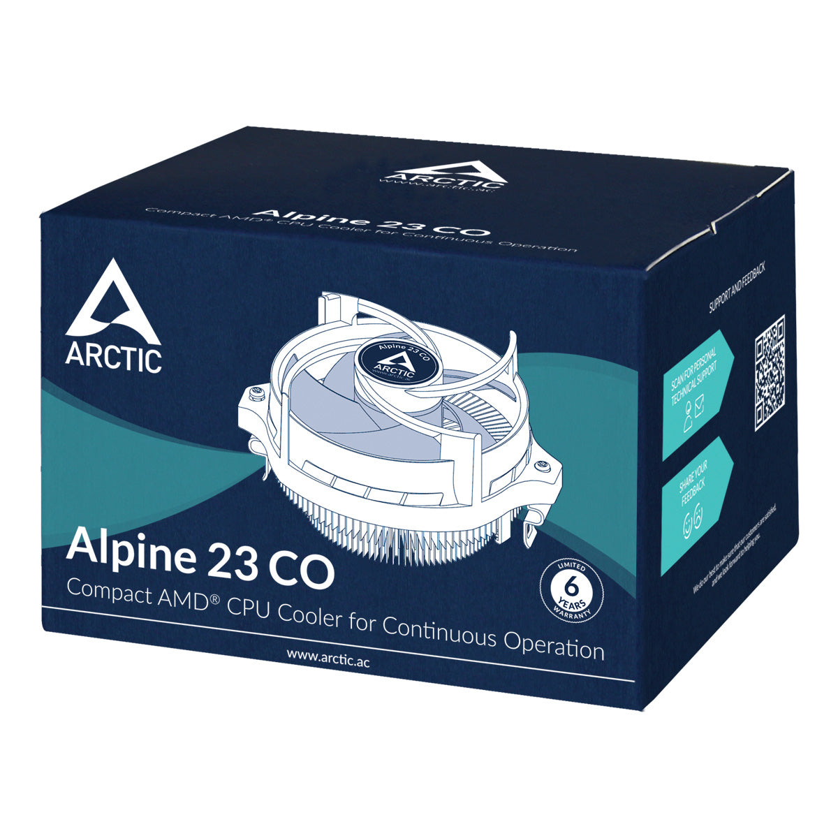 ARCTIC Alpine 23 CO Processor Luftkøler 9 cm Aluminium, Sort 1 stk