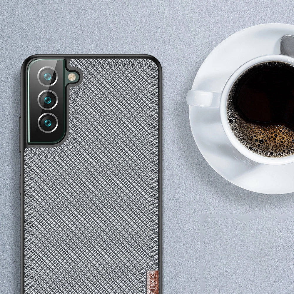 Dux Ducis Fino case is made of nylon material for Samsung Galaxy S22 + (S22 Plus) blue