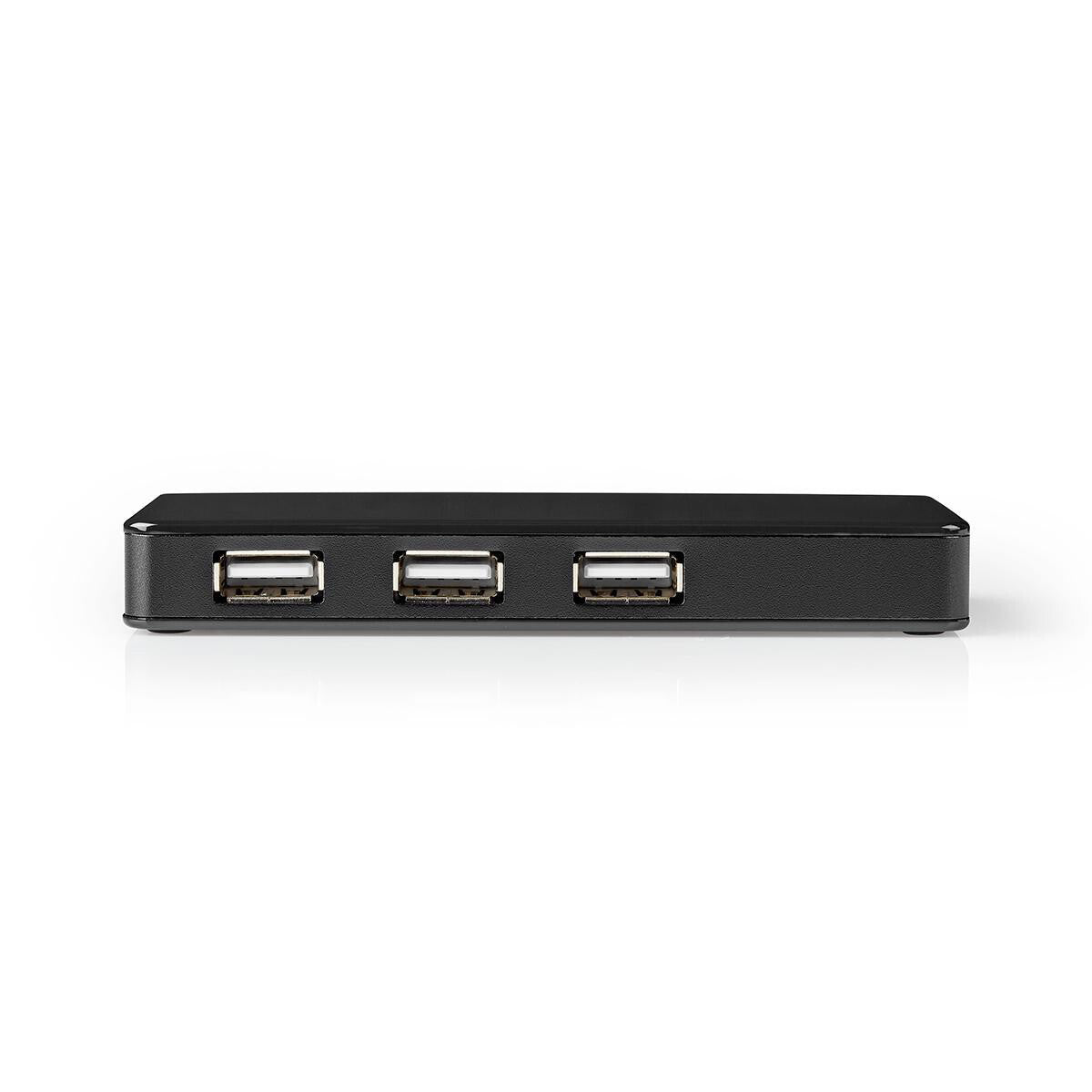Nedis UHUBU2730BK interface hub USB 2.0 Sort