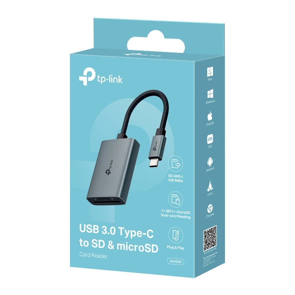 TP-Link UA430C kortlæser USB 3.2 Gen 1 (3.1 Gen 1) Type-C Grå