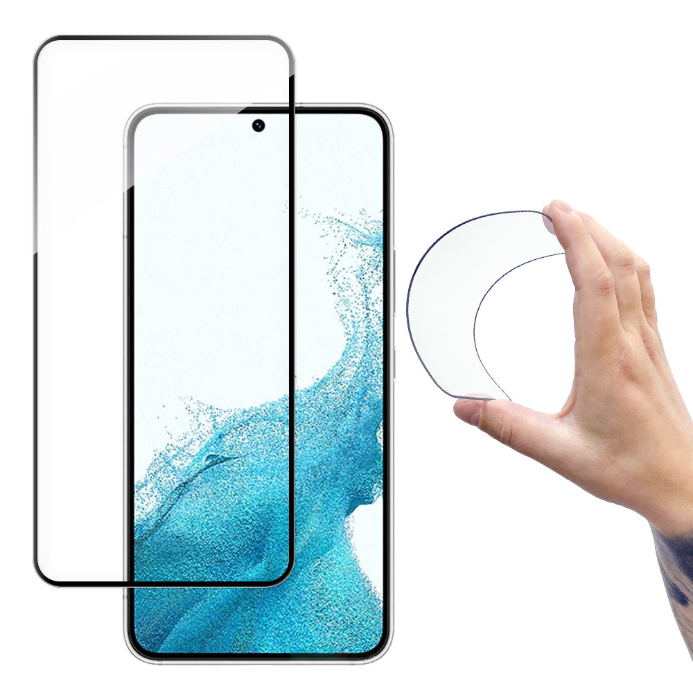 Wozinsky Full Cover Flexi Nano Glass Film hærdet glas med ramme til Samsung Galaxy S22 + (S22 Plus) Transparent