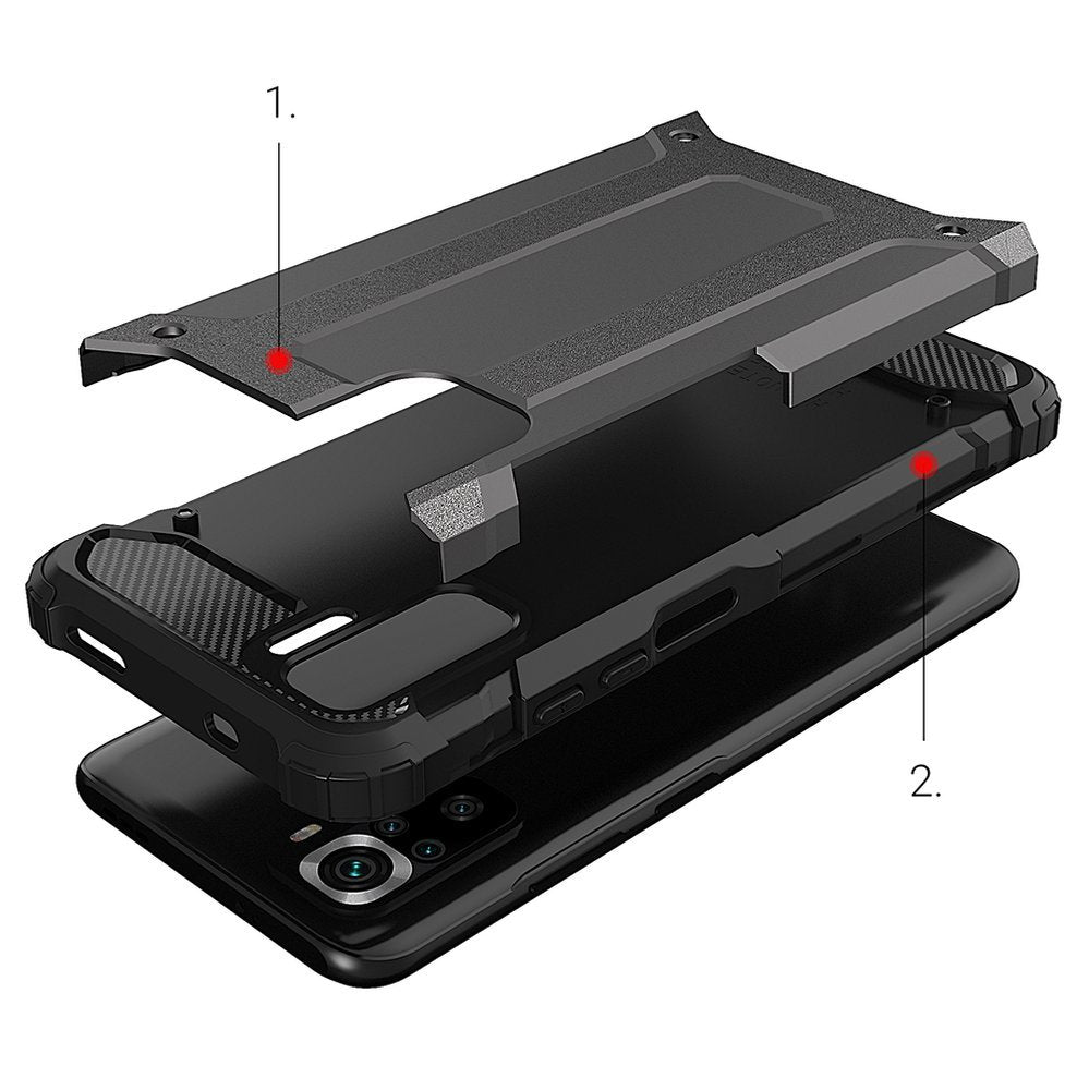 Hybrid Armor pansrede hybrid case cover Xiaomi Redmi Note 11 Pro + 5G (Kina) / 11 Pro 5G (Kina) / Mi11i HyperCharge / Poco X4 NFC 5G sort
