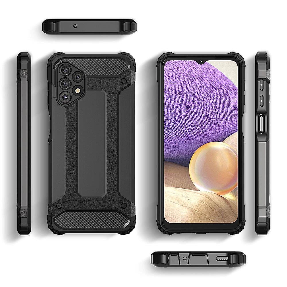 Hybrid Armor Case Tough Rugged Cover til Samsung Galaxy A73 sort