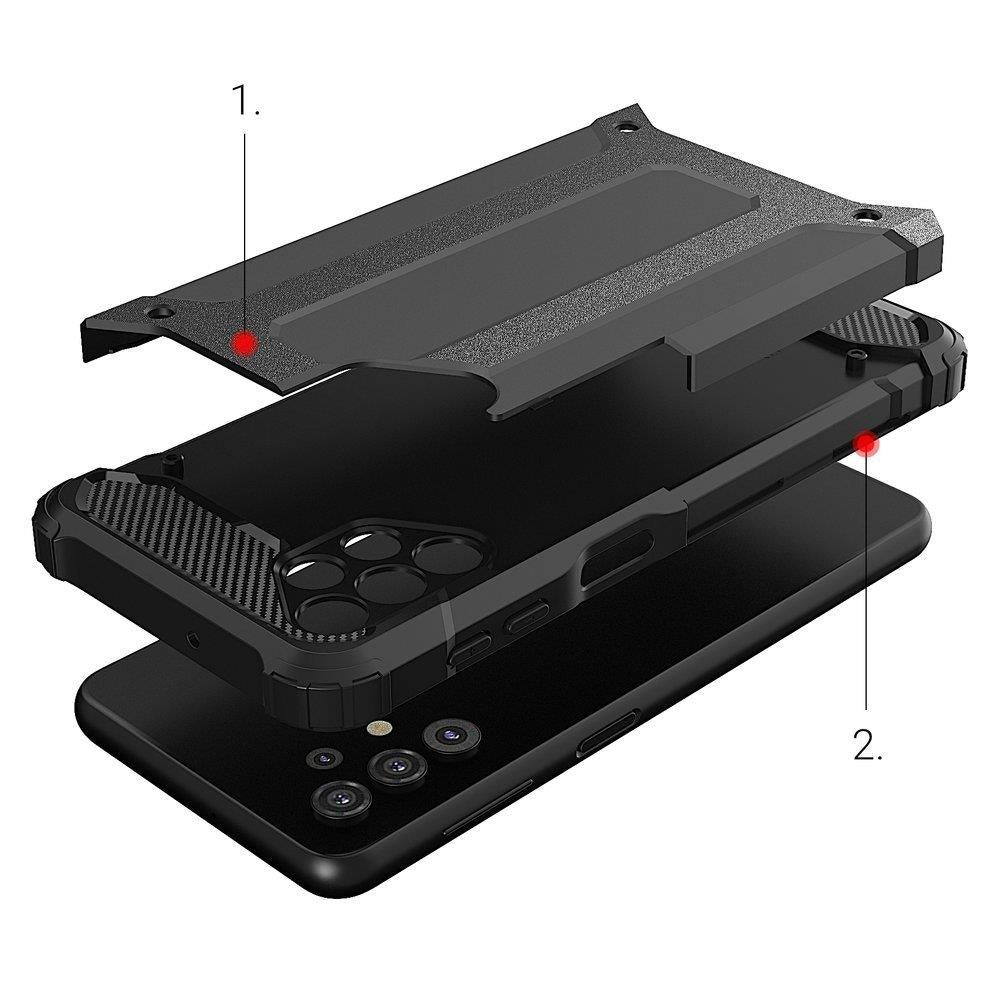 Hybrid Armor Case Tough Rugged Cover til Samsung Galaxy A73 sort