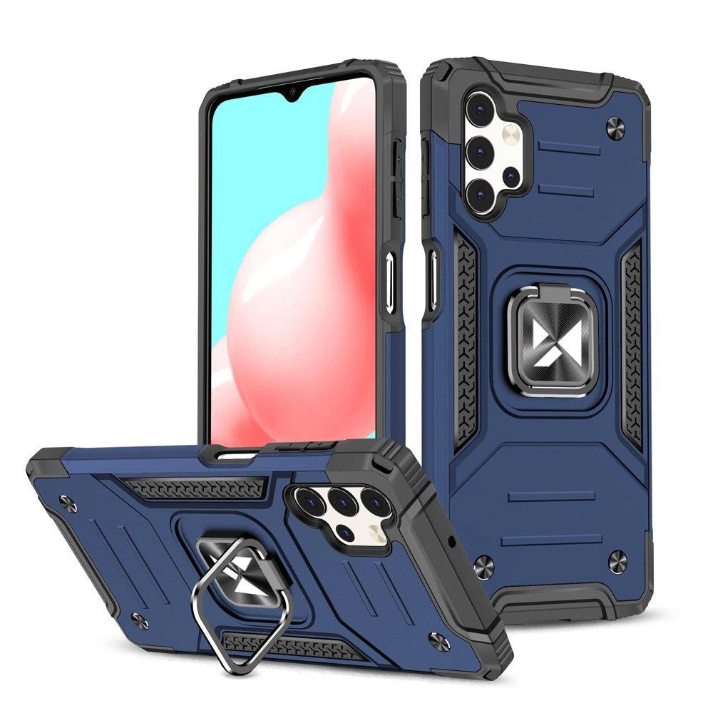 Wozinsky Ring Armor robust hybrid case cover + magnetisk holder til Samsung Galaxy A73 blå