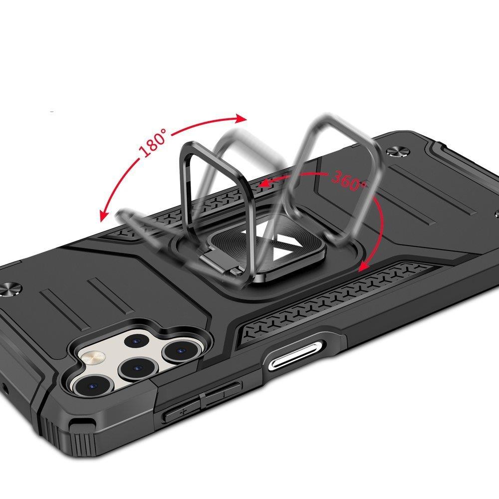 Wozinsky Ring Armor robust hybrid case cover + magnetisk holder til Samsung Galaxy A73 blå