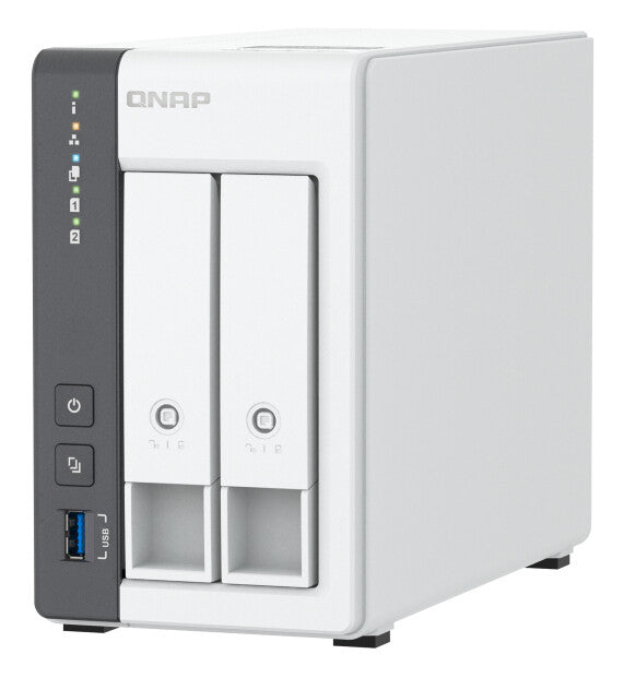 QNAP TS-216G NAS & lagringsserver Tower Cortex-A Cortex-A55 4 GB 0 TB Hvid