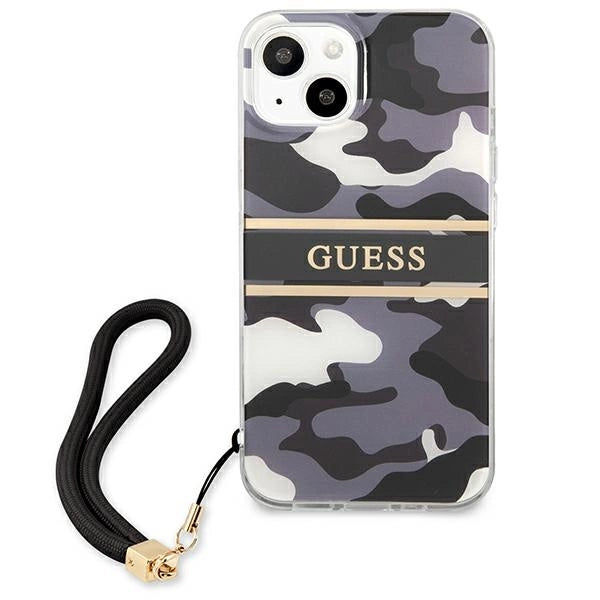 Guess GUHCP13MKCABBK iPhone 13 6.1" sort/sort hardcase Camo Strap Collection