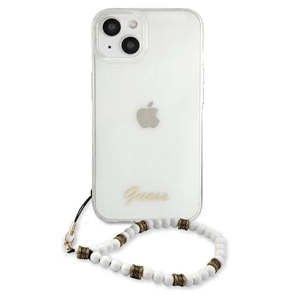 Guess GUHCP13MKPSWH iPhone 13 6.1" Transparent hardcase White Pearl