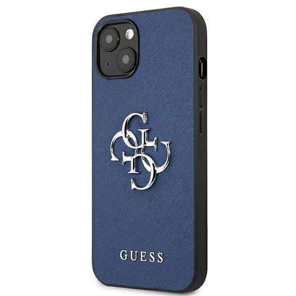 Guess GUHCP13SSA4GSBL iPhone 13 mini 5.4" blue/blue hardcase Saffiano 4G Metal Logo