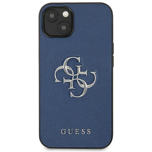 Guess GUHCP13SSA4GSBL iPhone 13 mini 5.4" blue/blue hardcase Saffiano 4G Metal Logo