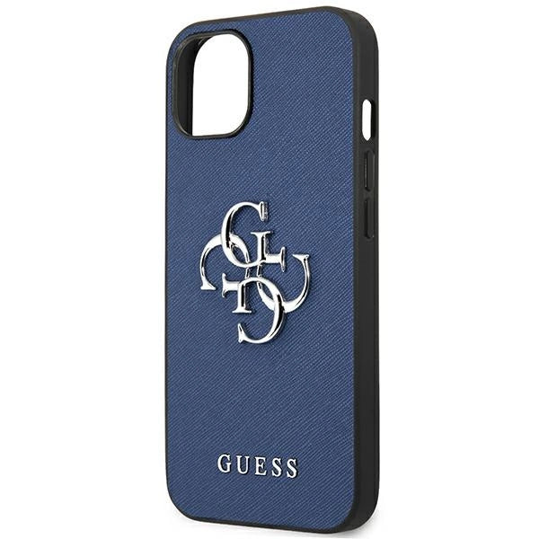 Guess GUHCP13SSA4GSBL iPhone 13 mini 5.4" blue/blue hardcase Saffiano 4G Metal Logo