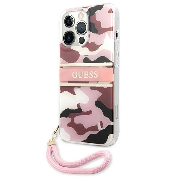 Guess GUHCP13XKCABPI iPhone 13 Pro Max 6.7" pink/pink hardcase Camo Strap Collection