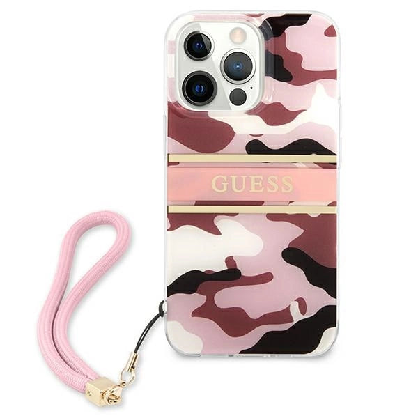Guess GUHCP13XKCABPI iPhone 13 Pro Max 6.7" pink/pink hardcase Camo Strap Collection