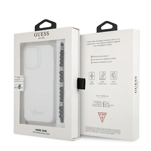 Guess GUHCP13XKPSBK iPhone 13 Pro Max 6.7" Transparent hardcase Black Pearl
