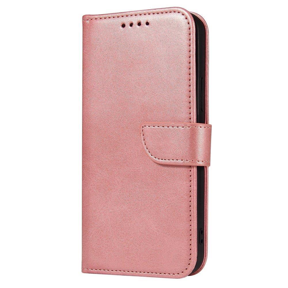 Magnet Case elegant case case cover med en flap og stand funktion Poco M4 Pro 5G lyserød