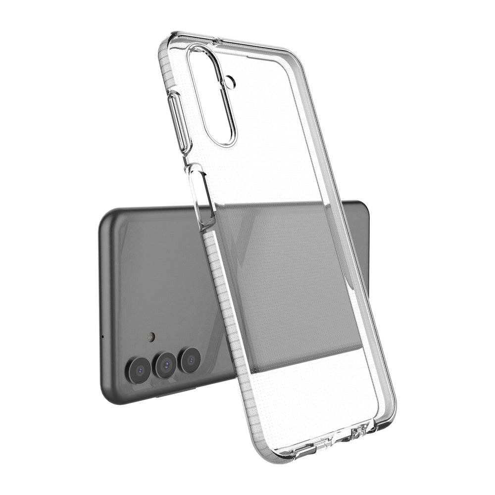 Spring Case cover gel cover med farvet ramme til Samsung Galaxy A13 5G sort