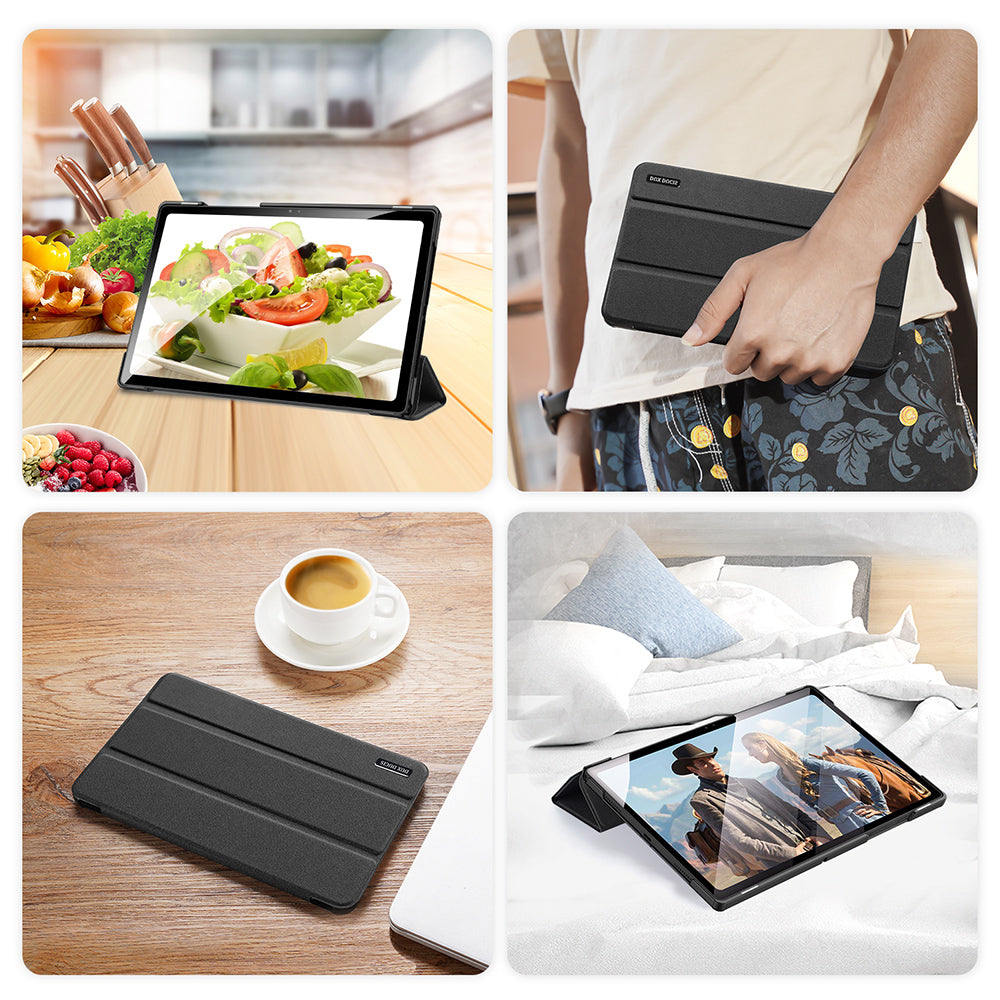 Dux Ducis Domo Foldbar Tablet Cover Case med Smart Sleep Function Stand Samsung Galaxy Tab A8 10.5' 2021 Sort