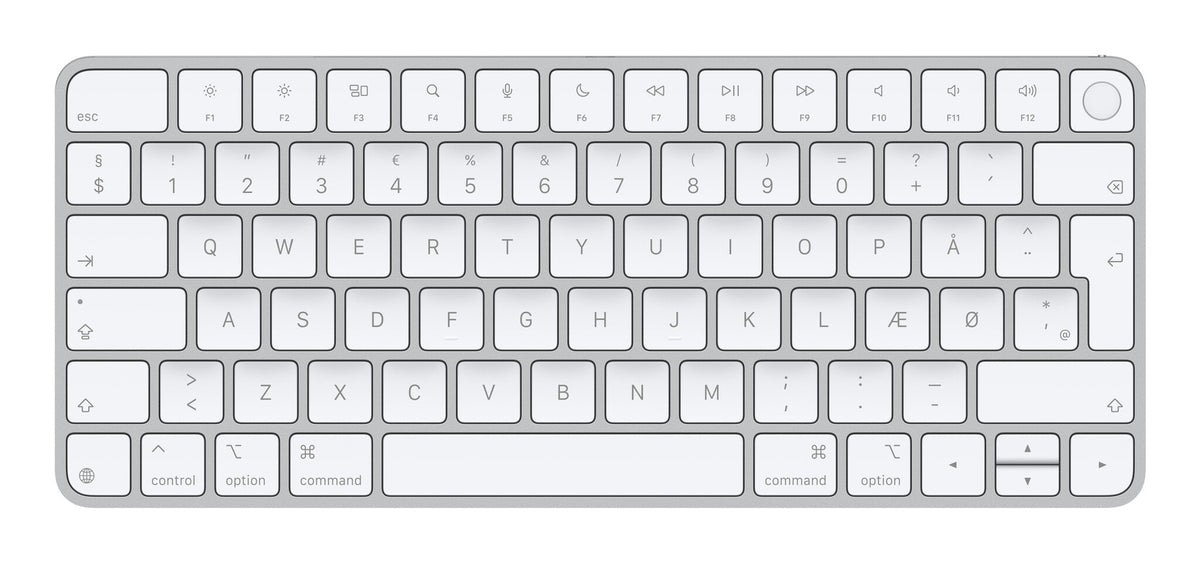 Apple Magic tastatur Universel USB + Bluetooth QWERTY Dansk Hvid