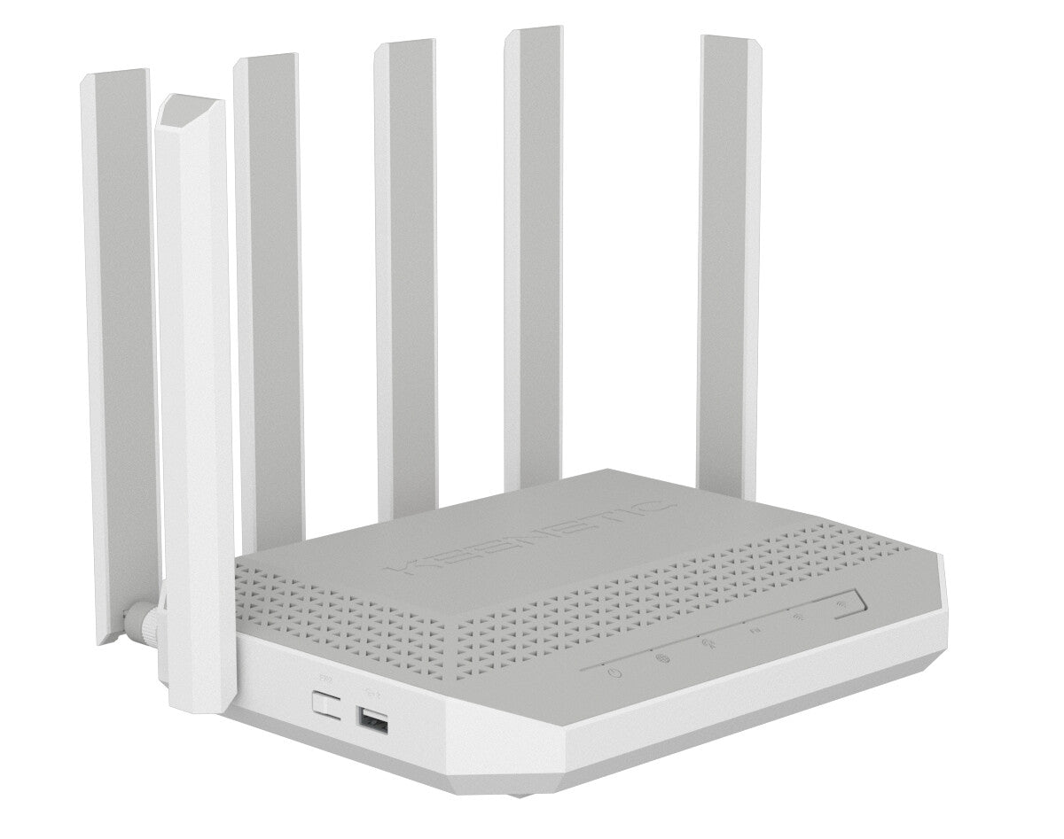 Keenetic Hero 5G (KN-4110) trådløs router 2.5 Gigabit Ethernet Dual-band (2,4 GHz / 5 GHz) Grå, Hvid