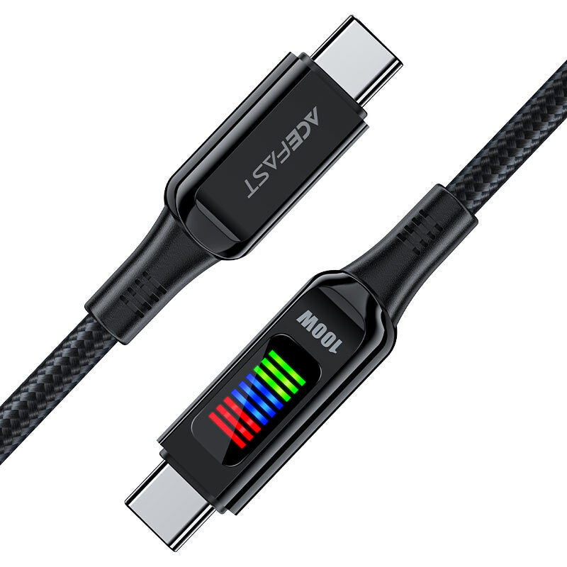 ACEFAST C7-03 USB-kabel 1,2 m USB C 100 W Sort