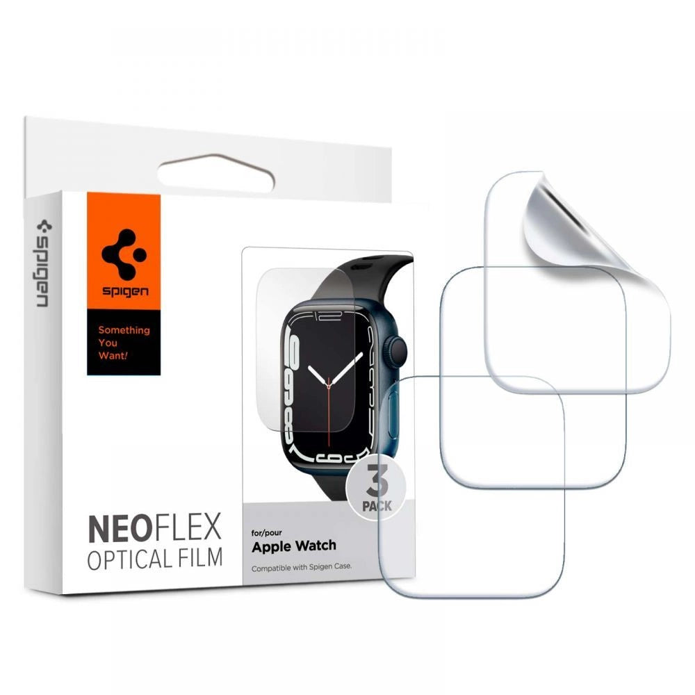 Spigen Neo Flex beskyttelsesfolie til Apple Watch 4/5/6/7/8/SE (44/45 mm) - 3 stk.