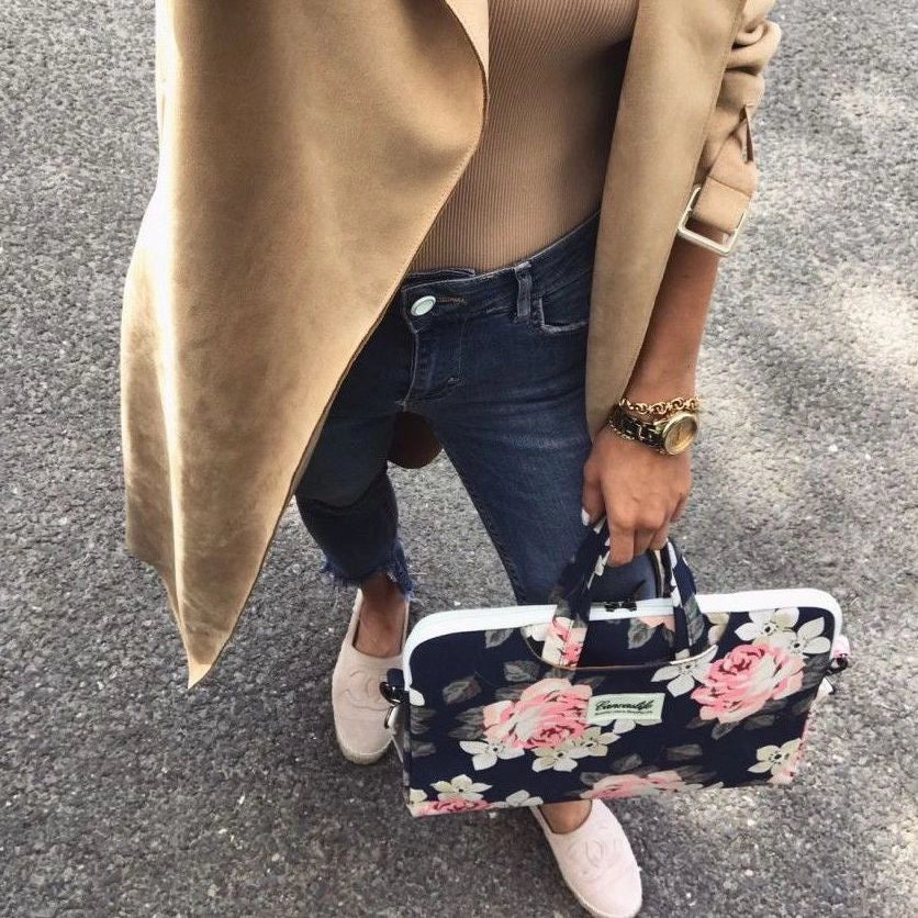 Canvaslife Aktetaske Laptop Bag 15-16 - Navy Blue/Pink