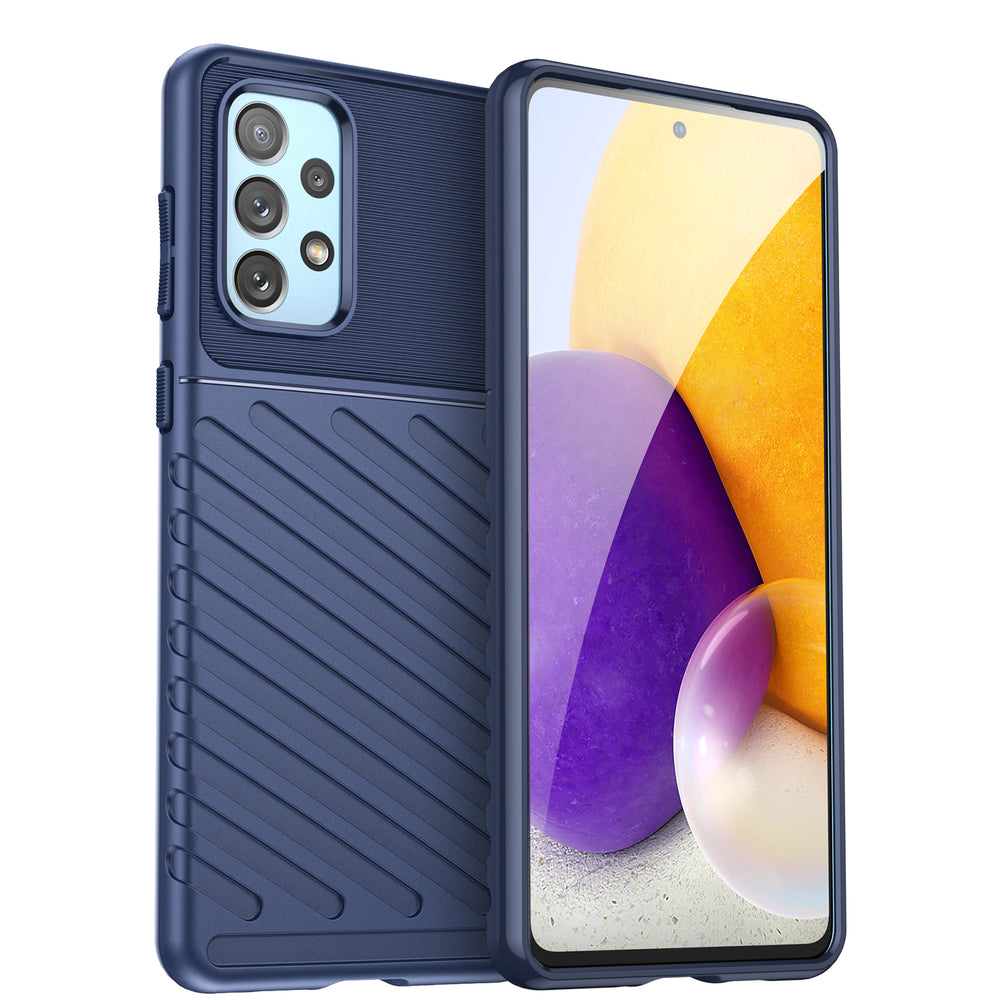 Thunder Case fleksibelt pansret cover til Samsung Galaxy A73 blå
